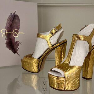 Gold Platform Sandals Jessica Simpson NWT 7.5